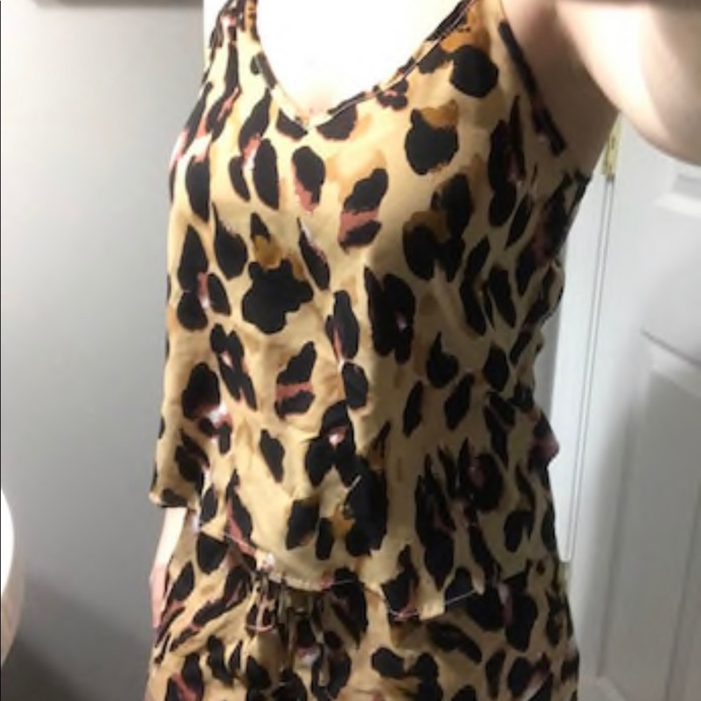 Satin leopard print pj’s!